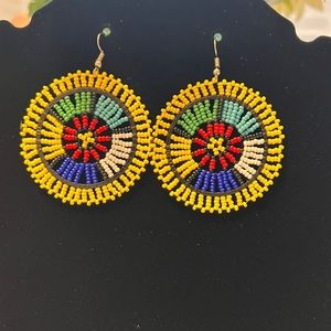 African Women Maasai Handcrafted Beaded Earrings
